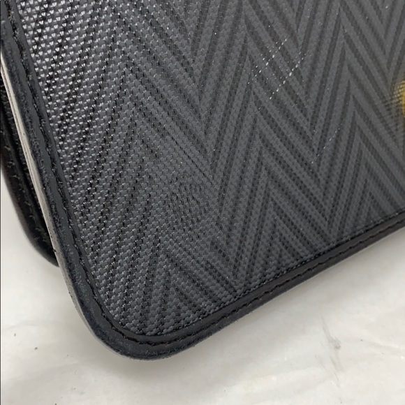 Mark Cross Gray Black Coated Logo Canvas Bag - Picture 12 of 12